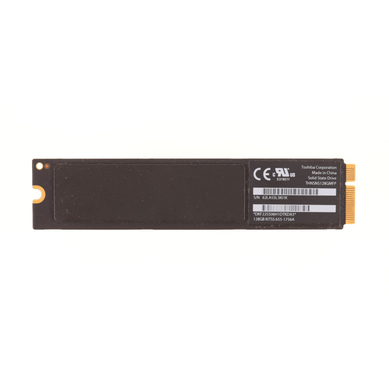Вживаний накопичувач SSD THNSNS128GMFP для ноутбука Apple MacBook A1465, A1466 Toshiba 128 Gb