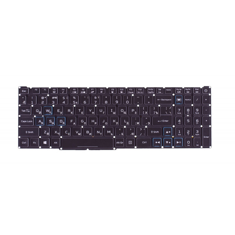 Клавиатура 6B.QBCN2.009, NK.I1513.1AX ноутбука для Acer Nitro AN515-56, AN515-57, AN515-58, AN515-45, AN517-41, AN517-53, AN517-54 RGB Оригинал