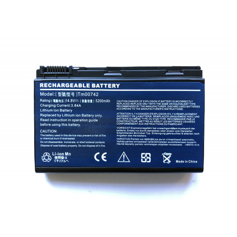 Батарея (аккумулятор) TM00742 для ноутбука ACER Extensa 5220 5235 TravelMate 5310 5520 4400 mAh, 4400 mAh, Внешний, High copy, 14.8 V