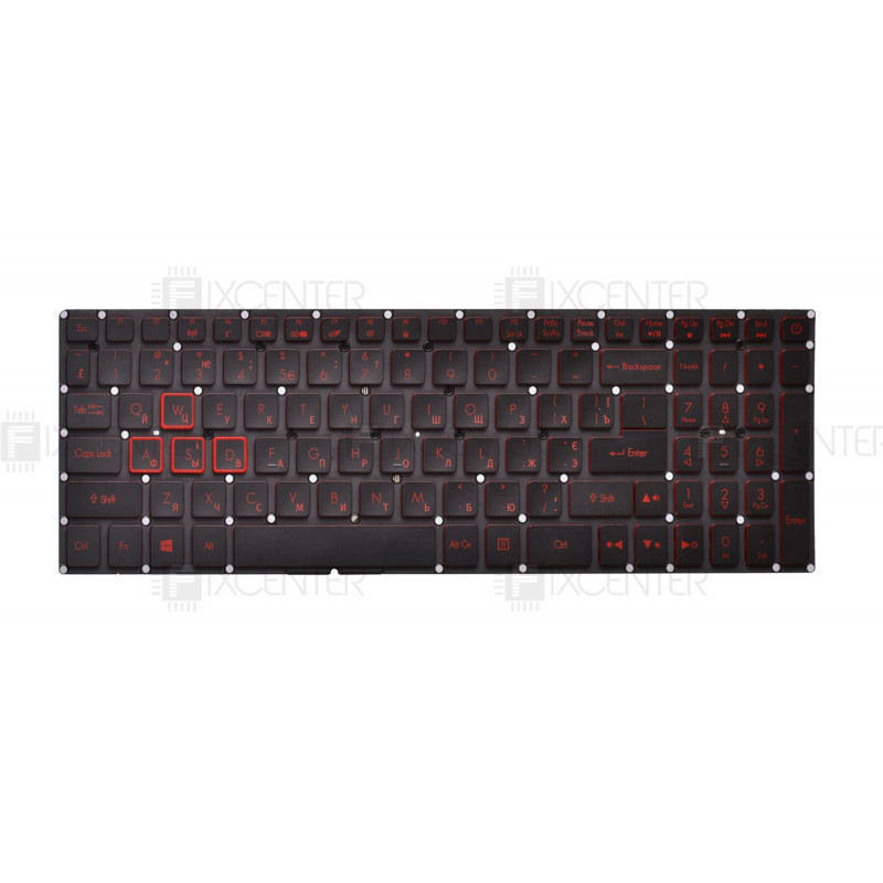 Клавиатура NKI151306FT ноутбука для Acer Nitro 5 AN515-31, AN515-51 Red Оригинал