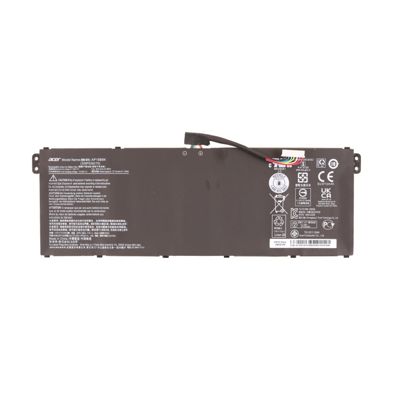 Батарея (аккумулятор) ACER AP19B8K для ноутбуків Acer Aspire A311-31, A314-22, A315-35, A317-33, 11.25V 3831mAh 43Wh, 3830 mAh, Внутренний, Оригинал, 11.25 V
