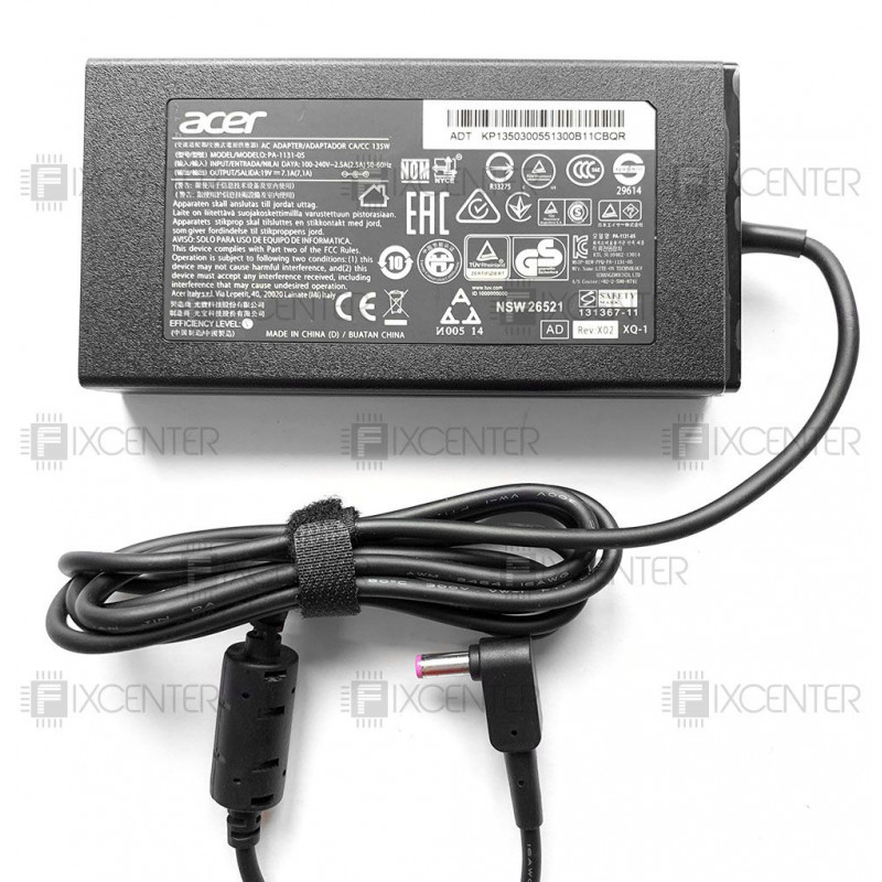 Блок питания Acer Predator, Aspire Nitro 135W (19V 7.1A 5,5мм*1,7мм) Оригинал, 135W, 19V, 7.1A, 5,5мм*1,7мм