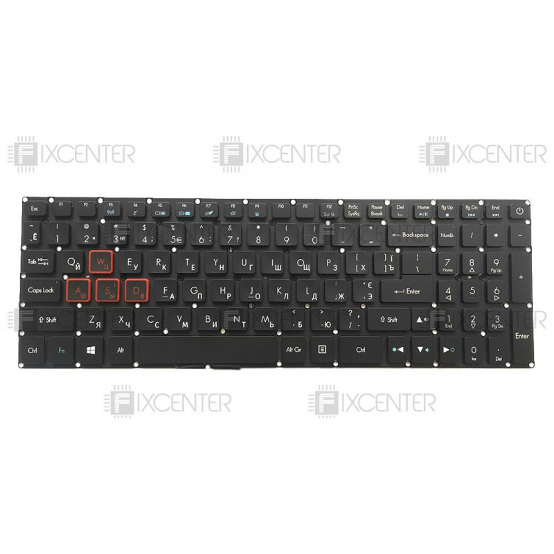 Клавиатура ноутбука для Acer Aspire VX15 VX5-591G, VN7-593, VN7-793, G9-591G с подсветкой