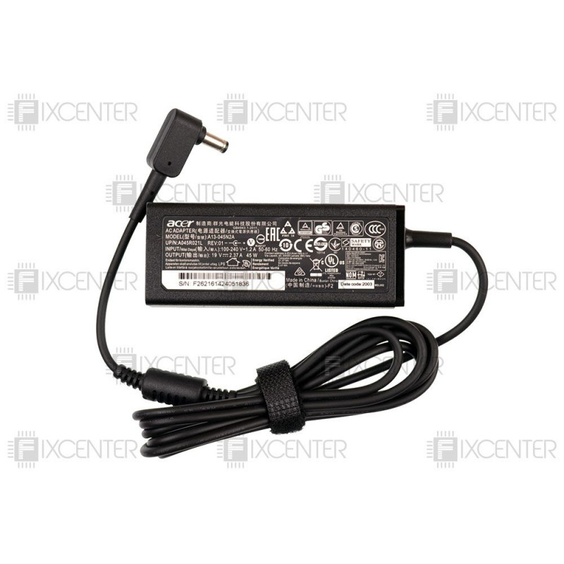 Блок питания Acer 45 Вт (19V 2,37А 5,5*1,7мм) Оригинал, 45W, 19V, 2.37A, 5,5мм*1,7мм
