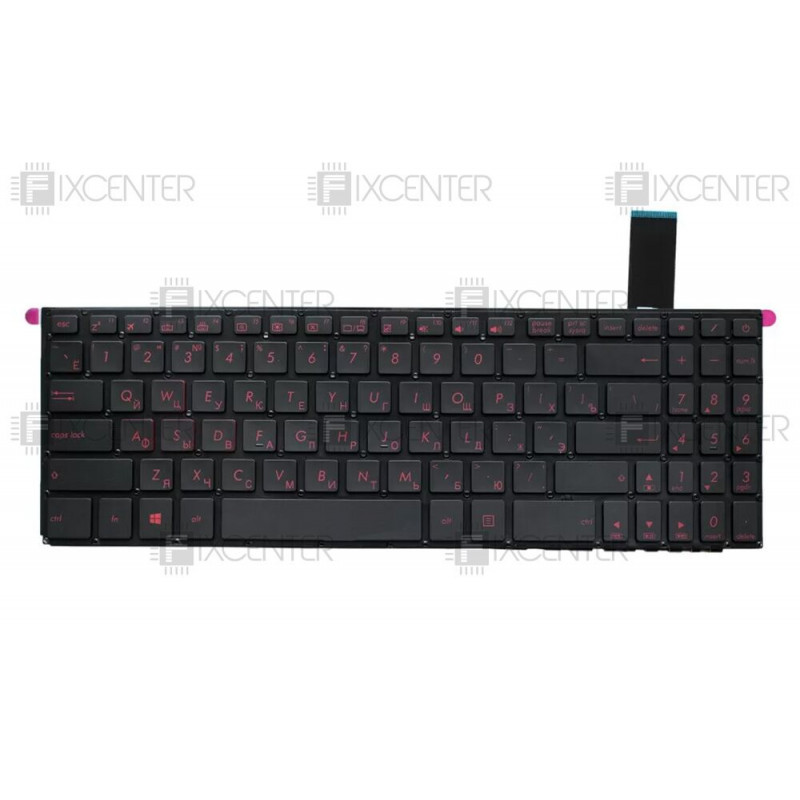 Клавиатура для ноутбука Asus FX570, X570, R570, F570 с Red подсветкой