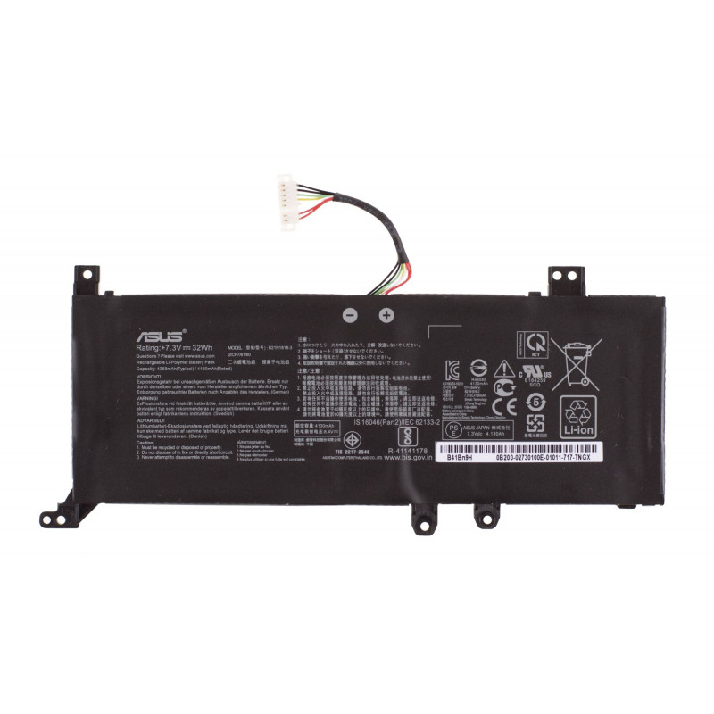 Батарея (аккумулятор) B21N1818-3 Asus A509, D509, F509, M509, R509, S509, X409, X509, X545 (0B200-03450000) Оригинал 37Wh 4850/4730 mAh, 4358 mAh, Внутренний, Оригинал, 7.4 V, 7.6 V