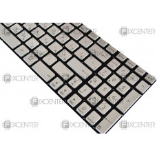 Клавиатура для ноутбука Asus G56, N56, N76, G550, N550, N750, Q550 silver с подсветкой