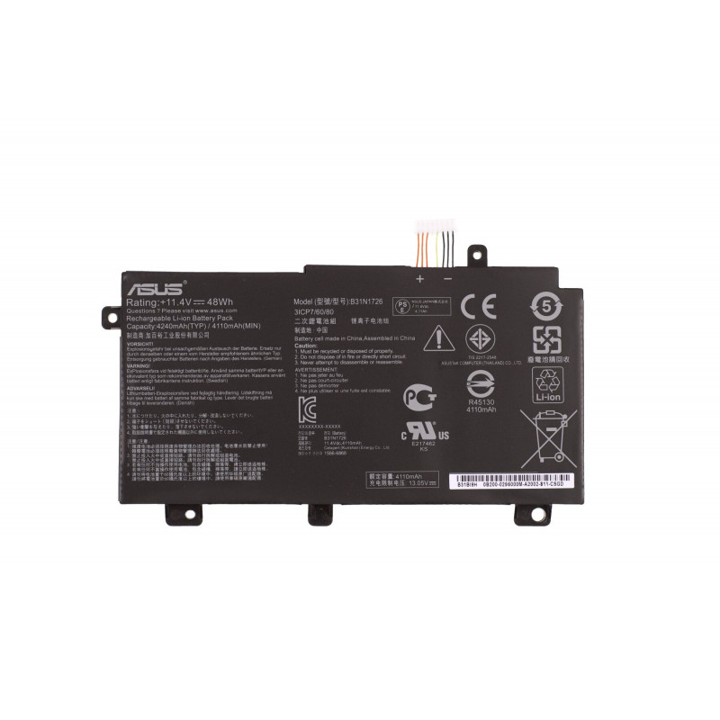 Батарея (аккумулятор) B31N1726 для ноутбука Asus FX505 FX505D FX505G FX504 FX506 FX706 FA506 FA706 4240 mAh 11.4V Оригинал, 4400 mAh, Внутренний, Оригинал, 11.4 V