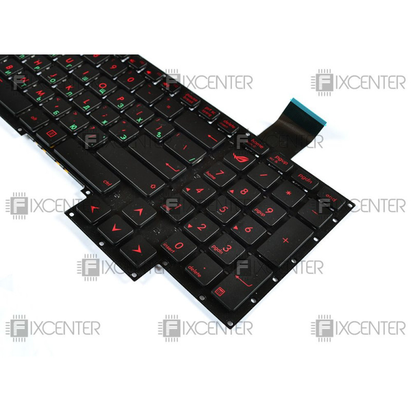 Клавиатура для ноутбука Asus ROG G751 шрифт красный