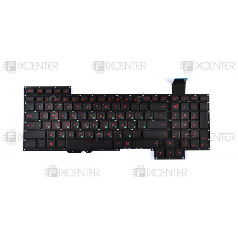 Клавиатура для ноутбука Asus ROG G751 шрифт красный