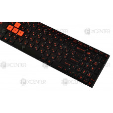 Клавиатура для ноутбука ASUS ROG Strix GL502, GL702 с RED подсветкой (все кнопки черные)