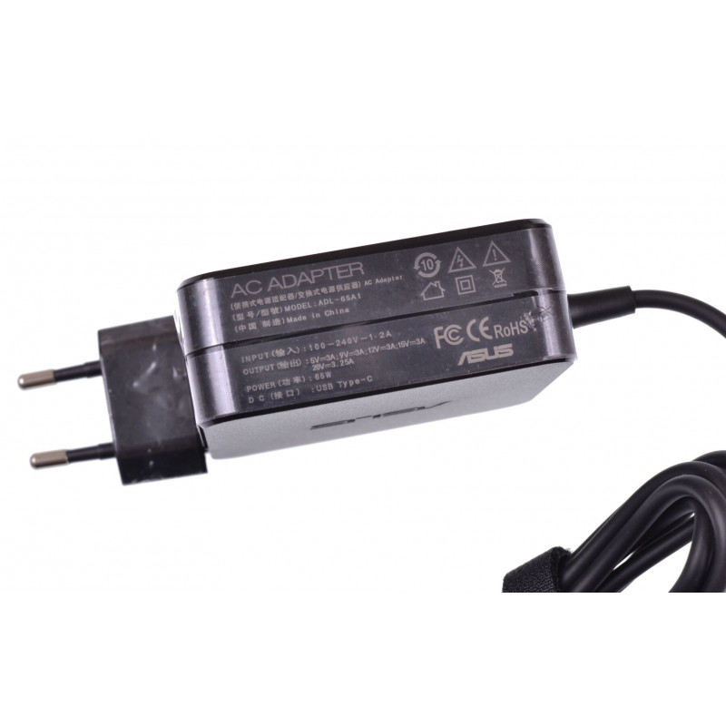 Блок питания Asus 65W ADL-65A1 (5V-3A, 9V-3A, 10V-5A, 12V-5A, 15V-4.33A, 20V-3.25A) USB Type-C для Asus UM325UA, X515EA, K513EQ Оригинал, 65W, 20V, 3.25A, USB Type-C
