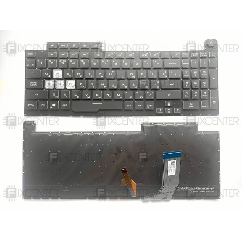 Клавиатура для ноутбука Asus ROG Strix Scar III G731 G731GT G731GV G731GW вариант 2 со шлейфом подсветки