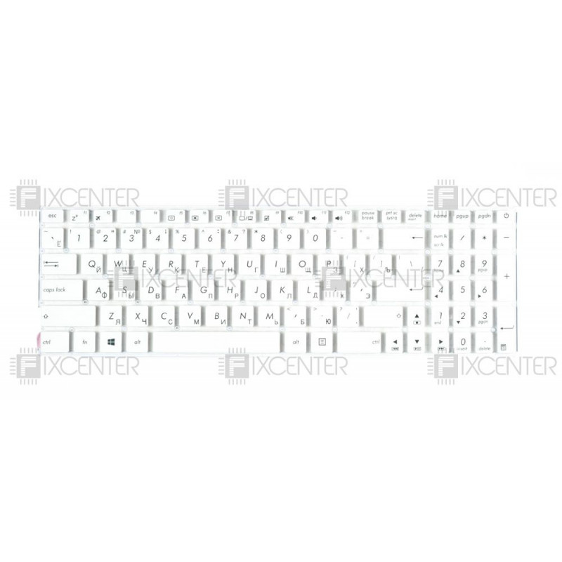Клавиатура для ноутбука Asus A540, X540, X554, F540, K540, R540, D540 Белая