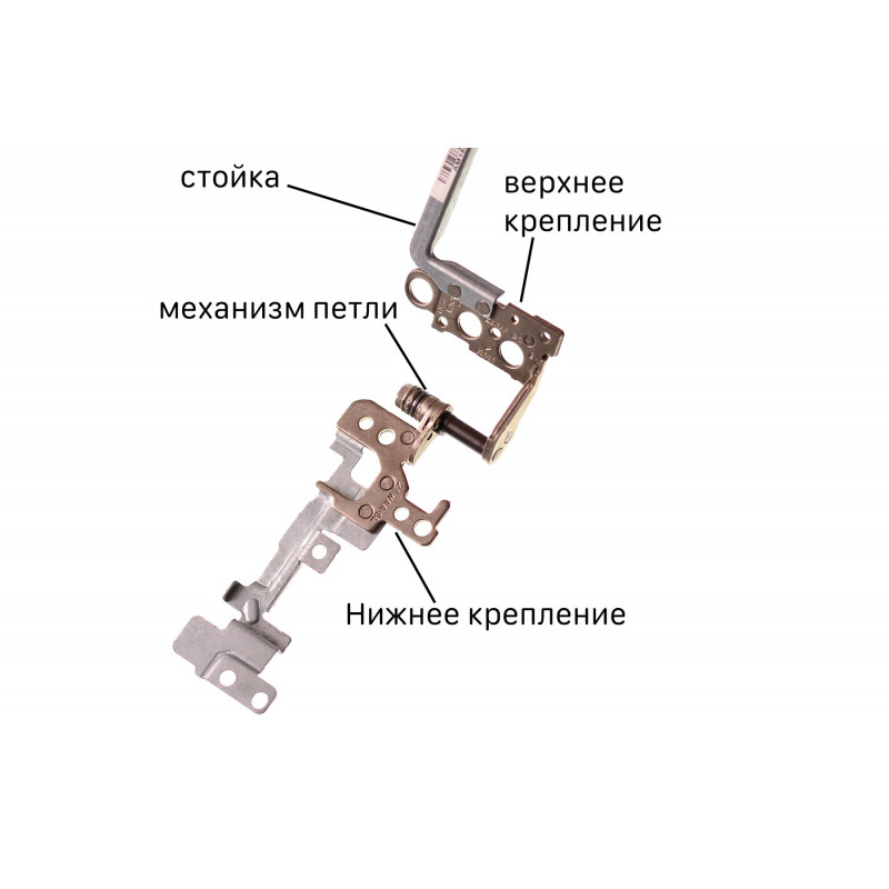 Шарнирный механизм (петли). Поломка корпуса ноутбука.