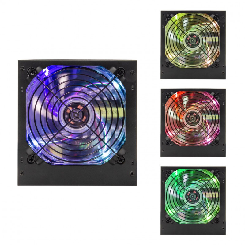 Комп'ютерний блок живлення Logicpower ATX-500W, 12см LED Fan, 2хIDE, 3хSATA, 8Pin(4+4), 8Pin(6+2), 24Pin