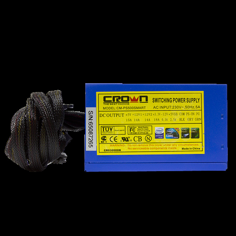 Комп'ютерний блок живлення CROWN CM-PS500 SMART ATX 500W