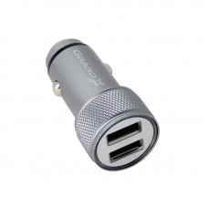 Автомобильный блок питания (зарядное устройство) Grand-X (2USB 3.1A) Dark Grey Metallic (CH-07DG), Зарядное устройство, USB, Да, Проводное