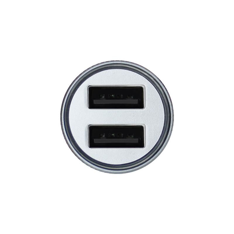 Автомобильный блок питания (зарядное устройство) Grand-X (2USB 3.1A) Dark Grey Metallic (CH-07DG), Зарядное устройство, USB, Да, Проводное