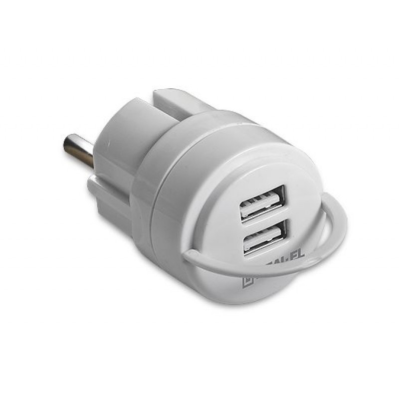 Блок питания (зарядное устройство) REAL-EL CH-2U (2USB, 2.1A) White, Зарядное устройство, USB, Нет, Проводное