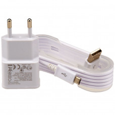 Блок питания (зарядное устройство) LogicPower (1USBx1A) АС-003 White (LP4097) + кабель microUSB, Зарядное + кабель, micro-USB, Нет, Проводное