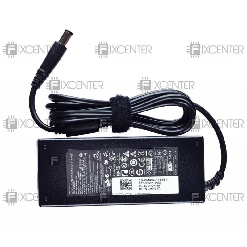 Блок питания Dell 90W (19.5V 4,62А 7,4*5,0мм) 3 pin. Оригинал, 90W, 19.5V, 4.62A, 7,4мм*5,0мм