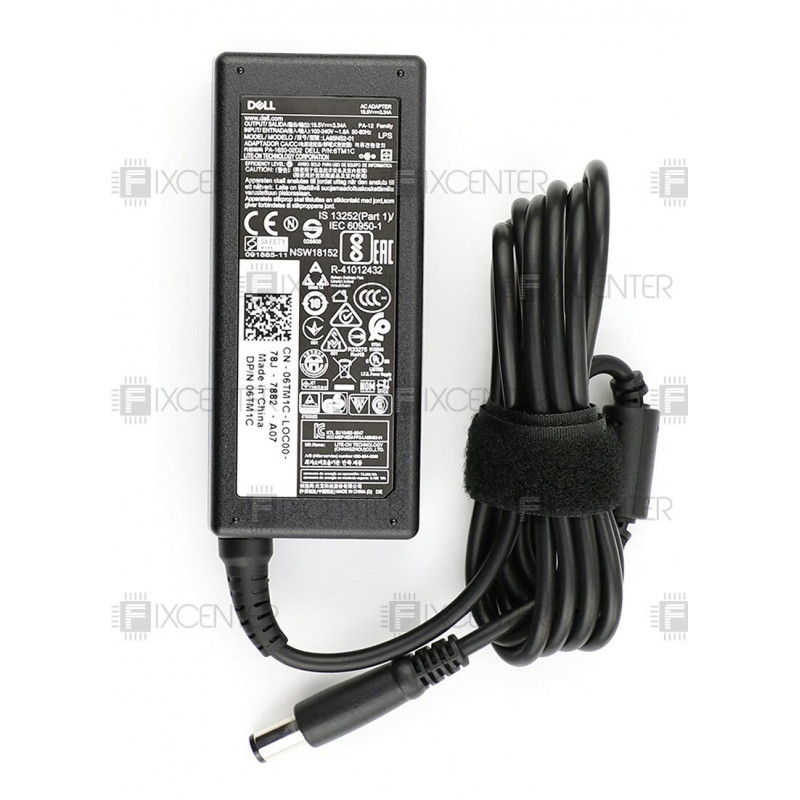 Блок питания Dell 65W (19.5V 3,34А 7,4*5,0мм) 3 pin Оригинал, 65W, 19.5V, 3.34A, 7,4мм*5,0мм