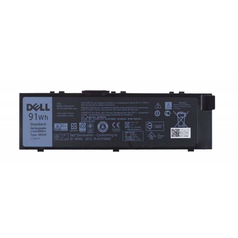 Батарея (аккумулятор) MFKVP для ноутбуков Dell Precision 7510, 7520, 7710, 7720, M7510, M7710 7950mAh 91Wh Orig, 7950 mAh, Внутренний, Оригинал, 11.4 V