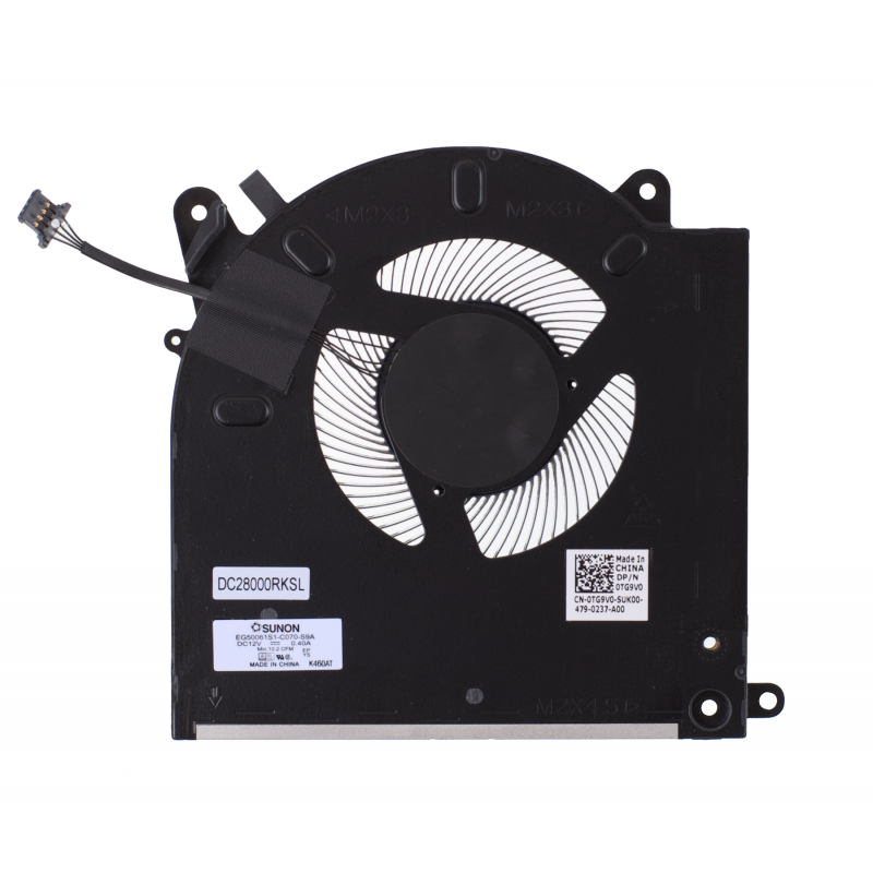 Кулер (вентилятор) 0TG9V0 для ноутбука Dell Alienware M15 R3 R4 GPU 12V Оригинал SUNON