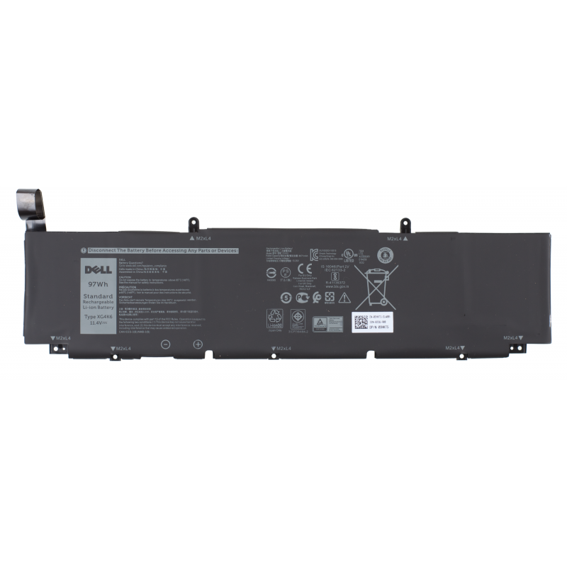 Батарея (аккумулятор) XG4K6 для ноутбуков Dell XPS 17 9720, XPS 17 (9700), XPS 17 9710, Precision 5750, Precision 5760 11.4V 97Wh 8071mAh Оригинал, 8071 mAh, Внутренний, Оригинал, 11.4 V