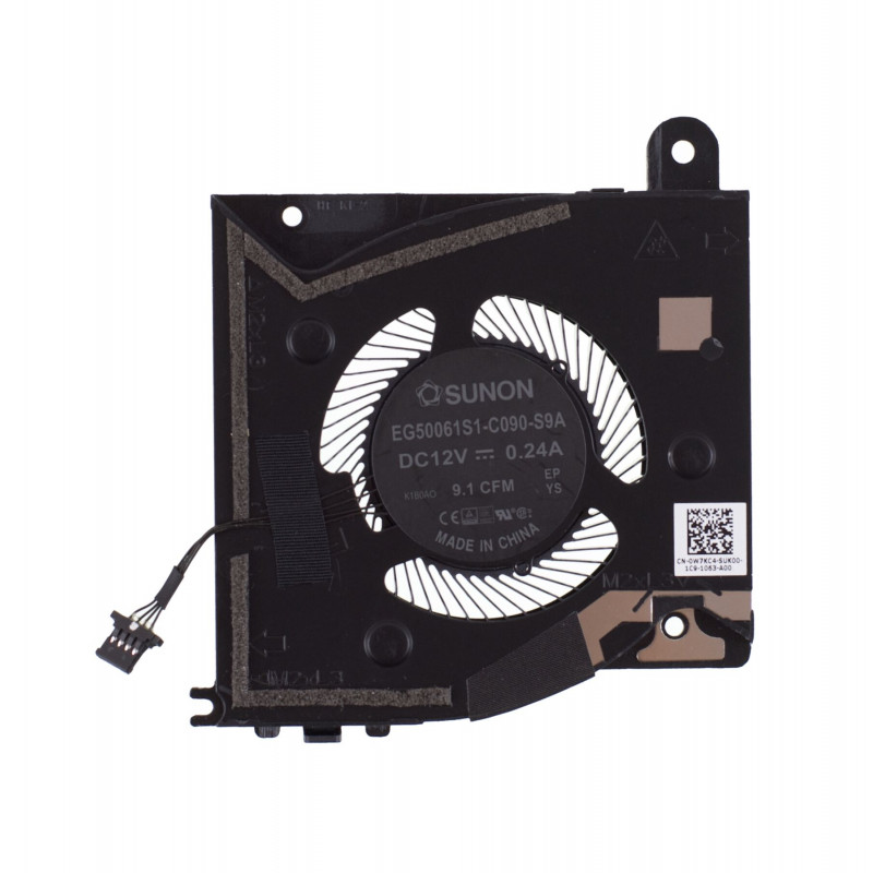 Вентилятор (кулер) DC28000UJSL 0W7KC4 для ноутбуков DELL ALIENWARE X17 R1, X17 R2 GPU 12V! Дополнительный
