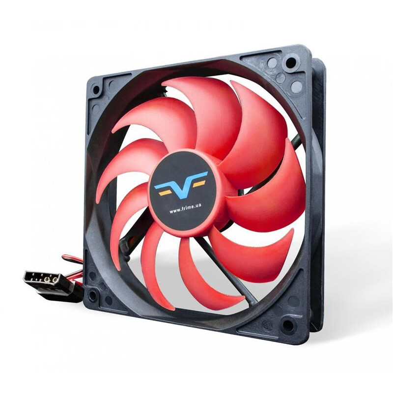 Вентилятор для корпуса (кулер) для ПК Frime (FRF120HB4) 120x120x25мм, molex, Black/Red, Molex, 120 x 120 x 25, Нет