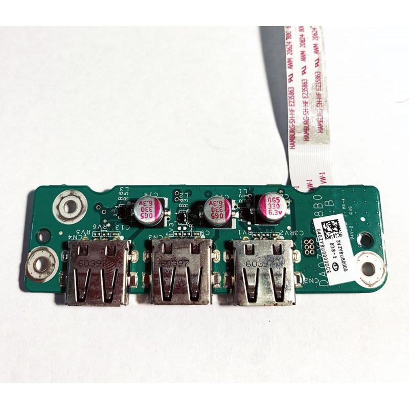 Б/У плата с USB разъемами (DA0ZYBTB8B0) для ноутбуков Acer Aspire 7745G, Packard Bell EasyNote LX86
