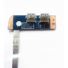Б/У плата с USB разъемами (14942-1M, 448.04X05.001M) для ноутбуков Acer Aspire E5-752, E5-772, E5-773, E5-773G, TravelMate P278