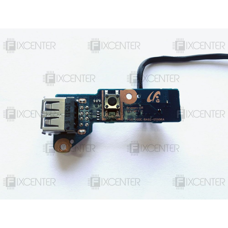 Б/У плата с кнопкой включения и USB разъемами (BA92-05996A) для ноутбуков Samsung R525, R528, R530, R540, R580, RV508, R730, RV510