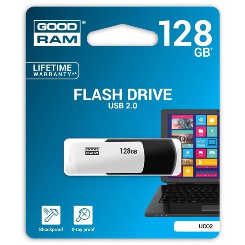 Флеш-накопичувач USB 128GB GOODRAM UCO2 (Colour Mix) Black / White (UCO2-1280KWR11)