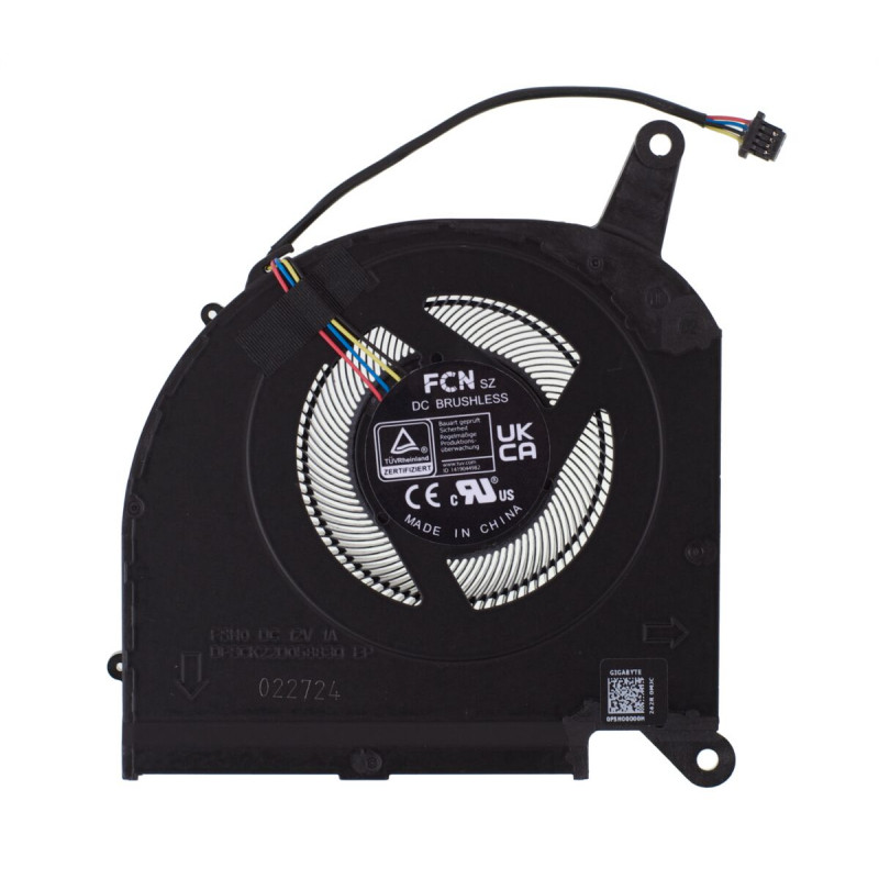 Вентилятор (кулер) DFSCK22D05883Q для ноутбука GIGABYTE AERO 15, 15G, 15P, 17P, Rx5G, RP77, RP75W GPU 10 мм 12V 1A Orig