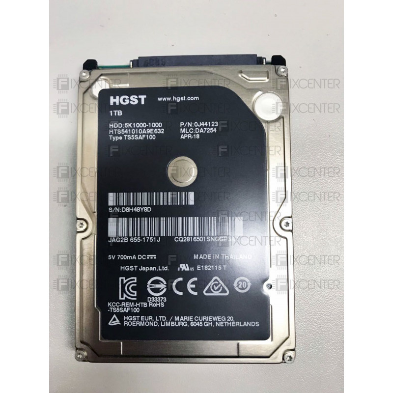 Б/У Жесткий диск HDD HGST 1TB (SATAIII, 2.5", 9.5mm, 5400rpm, 8MB), 1TB, 2.5", SATAIII