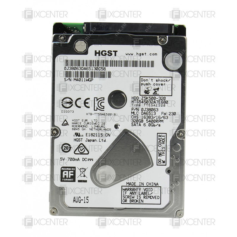 Жесткий диск HDD Hitachi 500GB (SATA, 2.5", 7mm, 5400rpm, 8MB, Z5K500), 500, 2.5", SATAIII