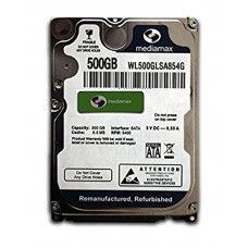 Жесткий диск HDD 2.5" SATA 500GB Mediamax 5400rpm 8MB (WL500GLSA854G), 500, 2.5", SATAIII