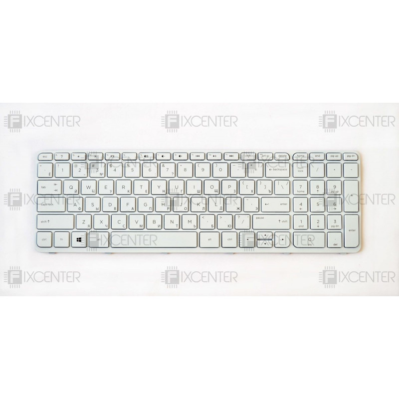 Клавіатура для ноутбука HP Pavilion 15-D, 15-E, 15-N, 15-F Біла