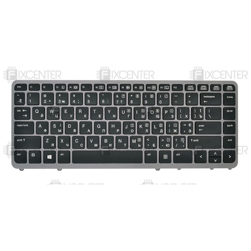 Клавиатура для ноутбука HP 840 G1 840 G2 850 G1 850 G2, ZBook 14 G2 с подсветкой (Черный Фрейм)