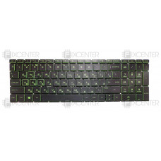 Клавиатура для ноутбука HP Pavilion 15-CX, 15-CE, 15-DK, Gaming 16-A с подсветкой (зеленая) Оригинал