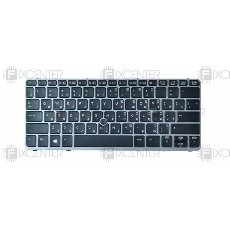 Клавиатура для ноутбука HP EliteBook 720 G1, 720 G2, 820 G1, 820 G2 с подсветкой (Уценка) Черный фрейм