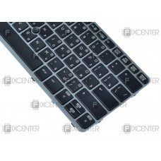 Клавиатура для ноутбука HP EliteBook 720 G1, 720 G2, 820 G1, 820 G2 с подсветкой (Уценка) Черный фрейм