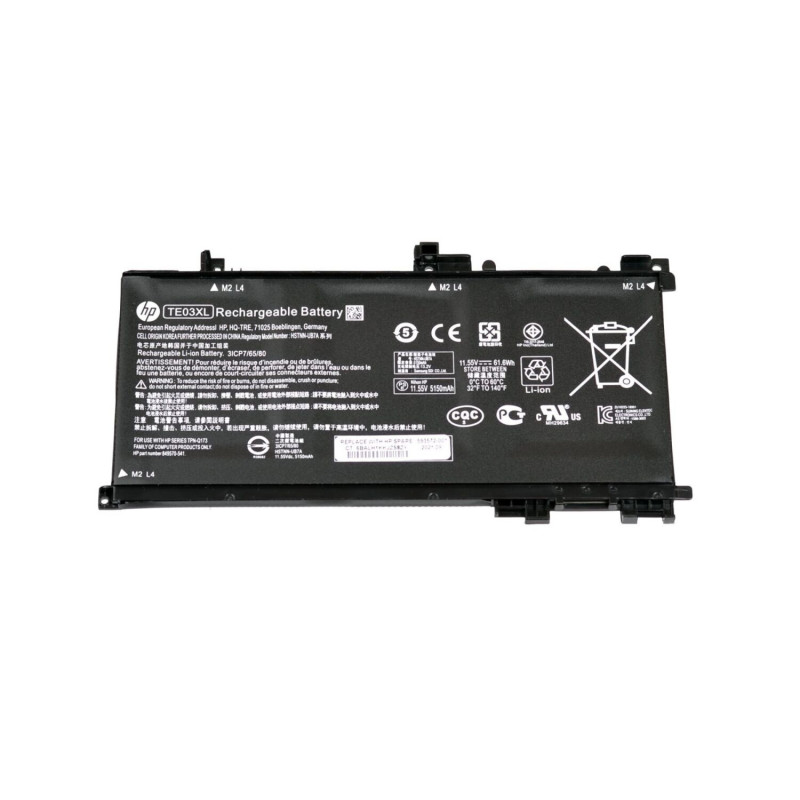 Б/У батарея (аккумулятор) TE03XL для ноутбука HP Pavilion 15-BC, HP Omen 15-AX 5150 mAh 11.55V Оригинал Износ 7%, 5100 mAh, Внутренний, Оригинал, 11.25 V