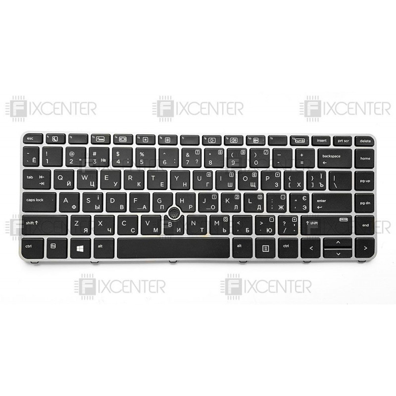 Клавиатура для ноутбука HP EliteBook 840 G3, 840 G4 (Space Gray) с подсветкой