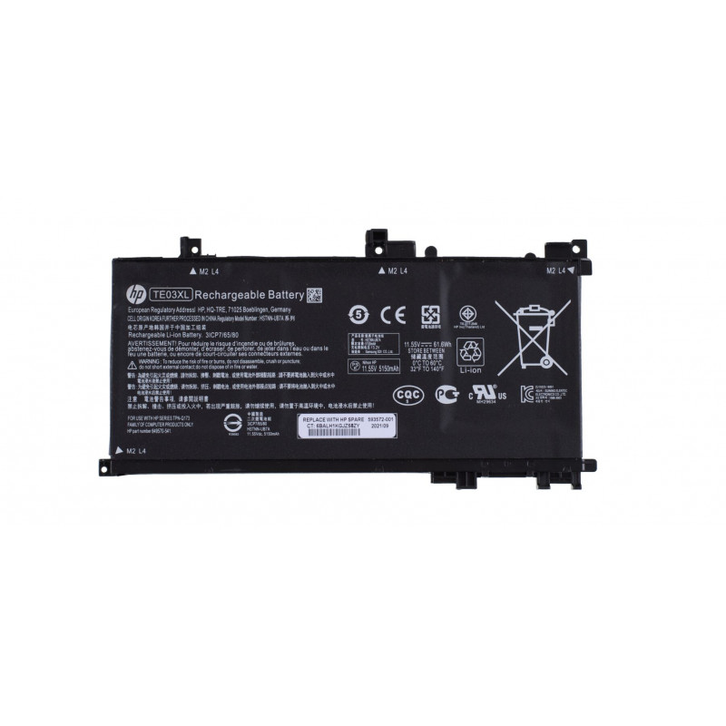 Б/У батарея (аккумулятор) TE03XL для ноутбука HP Pavilion 15-BC, HP Omen 15-AX 5150 mAh 11.55V Оригинал Износ 25%, 5100 mAh, Внутренний, Оригинал, 11.25 V