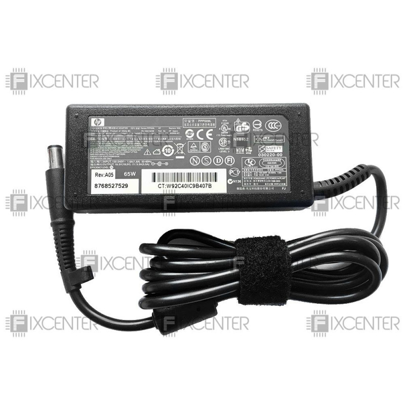 Блок питания HP 65W (18.5V 3,5A 7,4*5,0мм) 3 pin Оригинал, 65W, 18.5V, 3.5A, 7,4мм*5,0мм