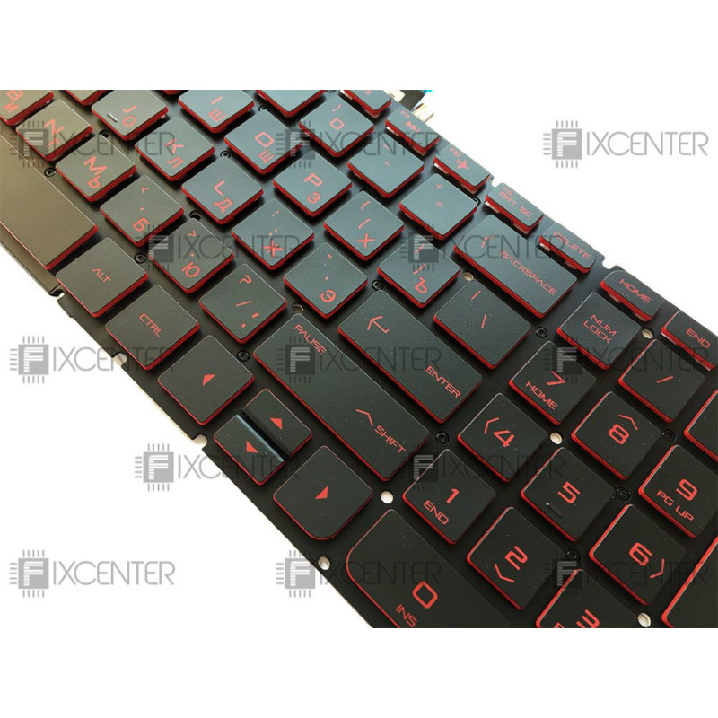 Клавиатура для ноутбука HP Pavilion 15-AB, 15-AE, 15-AK, 15-AU, 15-BC, 17-AB, Omen 15-ax, 17-W с подсветкой (РОЗОВАЯ)
